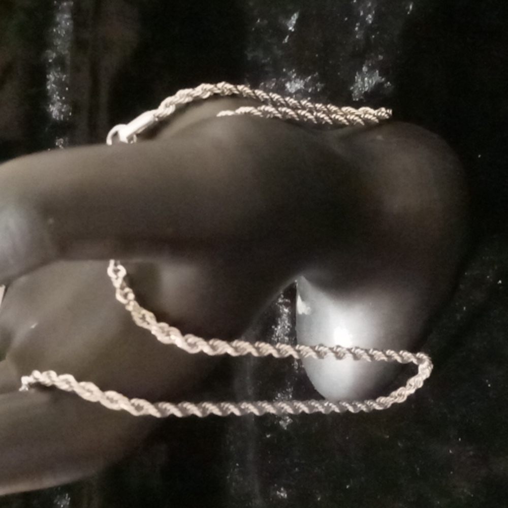 Stainless steel 316 rope chain necklace. 3mm x 20 inches long.